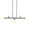 Hello Honey® Robert Stevenson Lighting Lorne Matte Black Metal & Frosted Glass 5-Light Chandelier